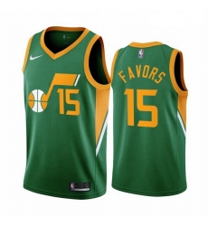 Men Utah Jazz 15 Derrick Favors Green NBA Swingman 2020 21 Earned Edition Jersey Men Utah Jazz 15 Derrick Favors Green NBA Swingman 2020 21 Earned Edition Jersey