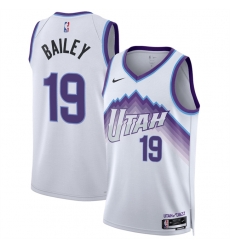 Men Utah Jazz 19 Ace Bailey White 2025 Association Edition Stitched Basketball Jersey