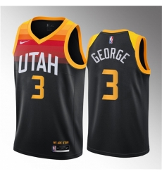 Men Utah Jazz 3 Keyonte George Black 2023 Draft City Edition Stitched Basketball Jersey Men Utah Jazz 3 Keyonte George Black 2023 Draft City Edition Stitched Basketball Jersey