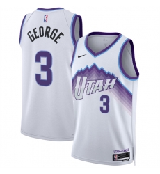 Men Utah Jazz 3 Keyonte George White 2025 Association Edition Stitched Basketball Jersey