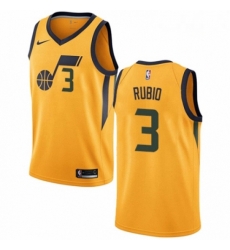 Mens Nike Utah Jazz 3 Ricky Rubio Swingman Gold NBA Jersey Statement Edition Mens Nike Utah Jazz 3 Ricky Rubio Swingman Gold NBA Jersey Statement Edition