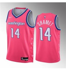 Men Washington Wizards 14 Landry Shamet Pink 2023 City Edition Stitched Jersey Men Washington Wizards 14 Landry Shamet Pink 2023 City Edition Stitched Jersey