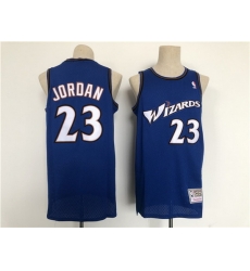 Men Washington Wizards 23 Michael Jordan Blue Throwback Stitched Jersey Men Washington Wizards 23 Michael Jordan Blue Throwback Stitched Jersey