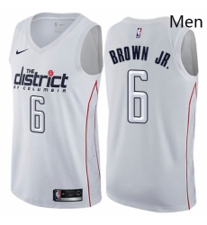 Mens Nike Washington Wizards 6 Troy Brown Jr Swingman White NBA Jersey City Edition Mens Nike Washington Wizards 6 Troy Brown Jr Swingman White NBA Jersey City Edition