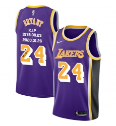 Lakers 24 Kobe Bryant Purple R I P Signature Swingman Jerseys Lakers 24 Kobe Bryant Purple R I P Signature Swingman Jerseys