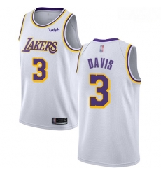 Lakers #3 Anthony Davis White Basketball Swingman Association Edition Jersey Lakers #3 Anthony Davis White Basketball Swingman Association Edition Jersey