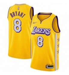 Lakers 8 Kobe Bryant Gold Basketball Swingman City Edition 2019 20 Jersey Lakers 8 Kobe Bryant Gold Basketball Swingman City Edition 2019 20 Jersey