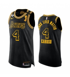 Los Angeles Lakers 2020 NBA Finals Champions Alex Caruso Black Mamba Authentic Jersey BLM Los Angeles Lakers 2020 NBA Finals Champions Alex Caruso Black Mamba Authentic Jersey BLM