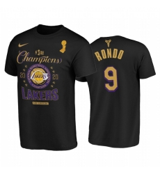 Los Angeles Lakers Rajon Rondo 2020 NBA Finals Champions T-Shirt Black Locker Room Los Angeles Lakers Rajon Rondo 2020 NBA Finals Champions T-Shirt Black Locker Room