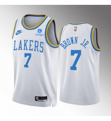 Men Los Angeles Lakers 7 Troy Brown Jr 2022 23 White Classic Edition Stitched Basketball Jersey Men Los Angeles Lakers 7 Troy Brown Jr 2022 23 White Classic Edition Stitched Basketball Jersey