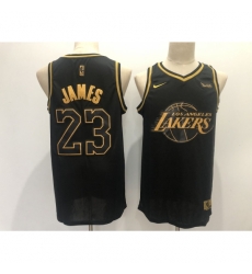 Men's Los Angeles Lakers #23 LeBron James Black Gold Swingman Basketball Jersey Men's Los Angeles Lakers #23 LeBron James Black Gold Swingman Basketball Jersey