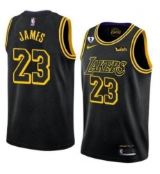 Men's Los Angeles Lakers Black #23 LeBron James With Gigi Patch Stitched NBA Jersey Men's Los Angeles Lakers Black #23 LeBron James With Gigi Patch Stitched NBA Jersey