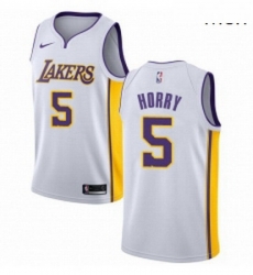 Mens Nike Los Angeles Lakers 5 Robert Horry Swingman White NBA Jersey Association Edition Mens Nike Los Angeles Lakers 5 Robert Horry Swingman White NBA Jersey Association Edition