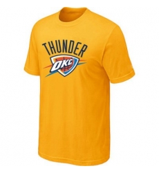 nba oklahoma city thunder T-ahirt yellow
