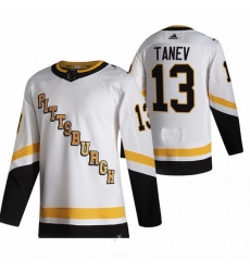 Men Pittsburgh Penguins 13 Brandon Tanev White Adidas 2020 21 Reverse Retro Alternate NHL Jersey Men Pittsburgh Penguins 13 Brandon Tanev White Adidas 2020 21 Reverse Retro Alternate NHL Jersey