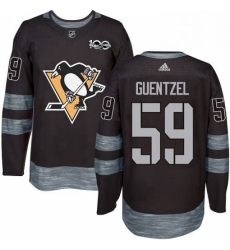 Mens Adidas Pittsburgh Penguins 59 Jake Guentzel Authentic Black 1917 2017 100th Anniversary NHL Jersey Mens Adidas Pittsburgh Penguins 59 Jake Guentzel Authentic Black 1917 2017 100th Anniversary NHL Jersey