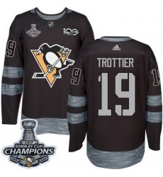 Penguins #19 Bryan Trottier Black 1917 2017 100th Anniversary Stanley Cup Finals Champions Stitched NHL Jersey Penguins #19 Bryan Trottier Black 1917 2017 100th Anniversary Stanley Cup Finals Champions Stitched NHL Jersey