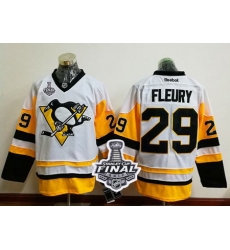 Penguins #29 Andre Fleury White New Away 2017 Stanley Cup Final Patch Stitched NHL Jersey Penguins #29 Andre Fleury White New Away 2017 Stanley Cup Final Patch Stitched NHL Jersey