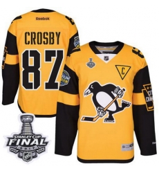 Penguins #87 Sidney Crosby Gold 2017 Stadium Series Stanley Cup Finals Champions Stitched NHL Jersey Penguins #87 Sidney Crosby Gold 2017 Stadium Series Stanley Cup Finals Champions Stitched NHL Jersey