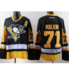 Pittsburgh Penguins #71 Evgeni Malkin Black Alternate Stitched NHL Jersey Pittsburgh Penguins #71 Evgeni Malkin Black Alternate Stitched NHL Jersey