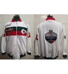 Men Kansas Chiefs Patrick Mahomes 15 White 2019 Mexico Game Stitched NFL Hoodie Men Kansas Chiefs Patrick Mahomes 15 White 2019 Mexico Game Stitched NFL Hoodie