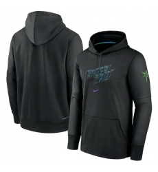 Men Tampa Bay Rays Black 2024 City Connect Collection Practice Performance Pullover Hoodie Men Tampa Bay Rays Black 2024 City Connect Collection Practice Performance Pullover Hoodie