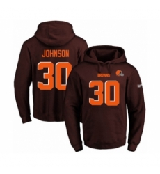 Football Mens Cleveland Browns 30 DErnest Johnson Brown Name Number Pullover Hoodie Football Mens Cleveland Browns 30 DErnest Johnson Brown Name Number Pullover Hoodie