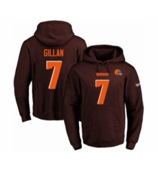 Football Mens Cleveland Browns 7 Jamie Gillan Brown Name Number Pullover Hoodie Football Mens Cleveland Browns 7 Jamie Gillan Brown Name Number Pullover Hoodie