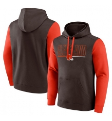 Men Orange Cleveland Browns Outline Pullover Hoodie Men Orange Cleveland Browns Outline Pullover Hoodie