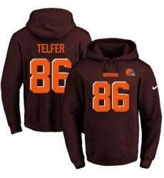 NFL Mens Nike Cleveland Browns 86 Randall Telfer Brown Name Number Pullover Hoodie NFL Mens Nike Cleveland Browns 86 Randall Telfer Brown Name Number Pullover Hoodie