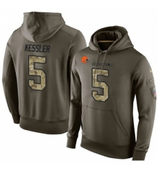 NFL Nike Cleveland Browns 5 Cody Kessler Green Salute To Service Mens Pullover Hoodie NFL Nike Cleveland Browns 5 Cody Kessler Green Salute To Service Mens Pullover Hoodie