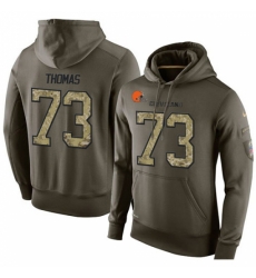 NFL Nike Cleveland Browns 73 Joe Thomas Green Salute To Service Mens Pullover Hoodie NFL Nike Cleveland Browns 73 Joe Thomas Green Salute To Service Mens Pullover Hoodie