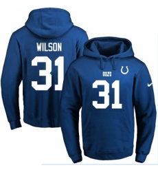 NFL Mens Nike Indianapolis Colts 31 Quincy Wilson Royal Blue Name Number Pullover Hoodie NFL Mens Nike Indianapolis Colts 31 Quincy Wilson Royal Blue Name Number Pullover Hoodie