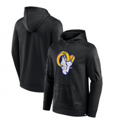 Men Los Angeles Rams Black On The Ball Pullover Hoodie Men Los Angeles Rams Black On The Ball Pullover Hoodie