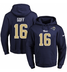 NFL Mens Nike Los Angeles Rams 16 Jared Goff Navy Blue Name Number Pullover Hoodie NFL Mens Nike Los Angeles Rams 16 Jared Goff Navy Blue Name Number Pullover Hoodie