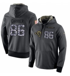 NFL Mens Nike Los Angeles Rams 86 Derek Carrier Stitched Black Anthracite Salute to Service Player Performance Hoodie NFL Mens Nike Los Angeles Rams 86 Derek Carrier Stitched Black Anthracite Salute to Service Player Performance Hoodie