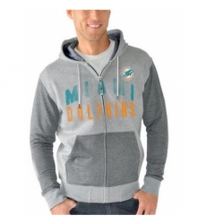 NFL Miami Dolphins G III Sports by Carl Banks Safety Tri Blend Full Zip Hoodie Heathered Gray NFL Miami Dolphins G III Sports by Carl Banks Safety Tri Blend Full Zip Hoodie Heathered Gray