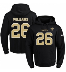 NFL Mens Nike New Orleans Saints 26 PJ Williams Black Name Number Pullover Hoodie NFL Mens Nike New Orleans Saints 26 PJ Williams Black Name Number Pullover Hoodie