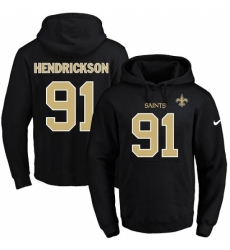 NFL Mens Nike New Orleans Saints 91 Trey Hendrickson Black Name Number Pullover Hoodie NFL Mens Nike New Orleans Saints 91 Trey Hendrickson Black Name Number Pullover Hoodie