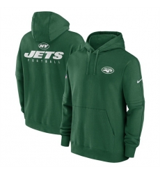 Men New York Jets Green Sideline Club Fleece Pullover Hoodie Men New York Jets Green Sideline Club Fleece Pullover Hoodie
