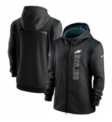 Men Nike Philadelphia Eagles Nike Black Sideline Team Full-Zip Hoodie Men Nike Philadelphia Eagles Nike Black Sideline Team Full-Zip Hoodie