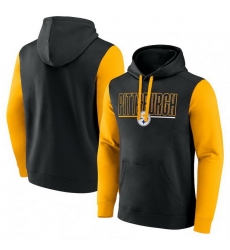 Men Gold Pittsburgh Steelers Outline Pullover Hoodie