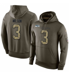 NFL Nike Seattle Seahawks 3 Russell Wilson Green Salute To Service Mens Pullover Hoodie NFL Nike Seattle Seahawks 3 Russell Wilson Green Salute To Service Mens Pullover Hoodie