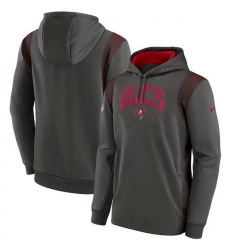 Men Tampa Bay Buccaneers Pewter Sideline Stack Performance Pullover Hoodie 001 Men Tampa Bay Buccaneers Pewter Sideline Stack Performance Pullover Hoodie 001