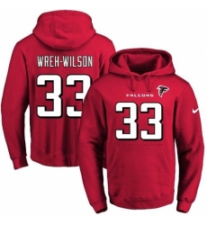 NFL Mens Nike Atlanta Falcons 33 Blidi Wreh Wilson Red Name Number Pullover Hoodie NFL Mens Nike Atlanta Falcons 33 Blidi Wreh Wilson Red Name Number Pullover Hoodie