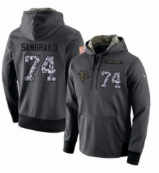 NFL Mens Nike Atlanta Falcons 74 Ty Sambrailo Stitched Black Anthracite Salute to Service Player Performance Hoodie NFL Mens Nike Atlanta Falcons 74 Ty Sambrailo Stitched Black Anthracite Salute to Service Player Performance Hoodie