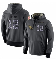 NFL Men Nike Arizona Cardinals 12 John Brown Stitched Black Anthracite Salute to Service Player Performance Hoodie NFL Men Nike Arizona Cardinals 12 John Brown Stitched Black Anthracite Salute to Service Player Performance Hoodie