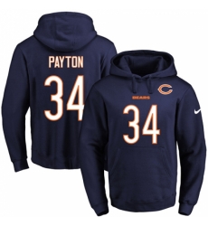NFL Mens Nike Chicago Bears 34 Walter Payton Navy Blue Name Number Pullover Hoodie NFL Mens Nike Chicago Bears 34 Walter Payton Navy Blue Name Number Pullover Hoodie
