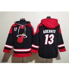 Men Miami Heat 13 Bam Adebayo Black Ageless Must Have Lace Up Pullover Hoodie Men Miami Heat 13 Bam Adebayo Black Ageless Must Have Lace Up Pullover Hoodie