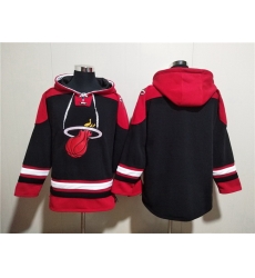 Men Miami Heat Blank Black Ageless Must Have Lace Up Pullover Hoodie Men Miami Heat Blank Black Ageless Must Have Lace Up Pullover Hoodie